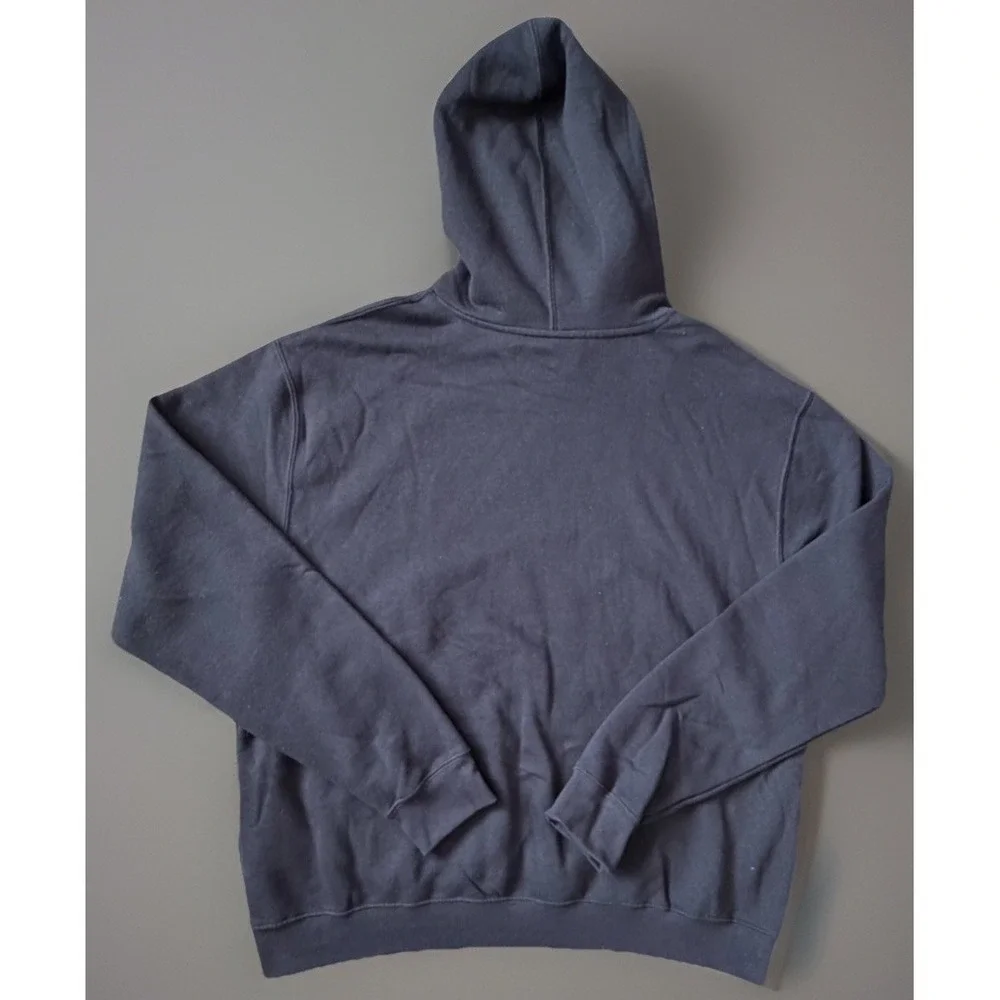 New Adidas Long Sleeve Pullover Hoodie Sweatshirt Linear Tref Logo Black XL JBHS